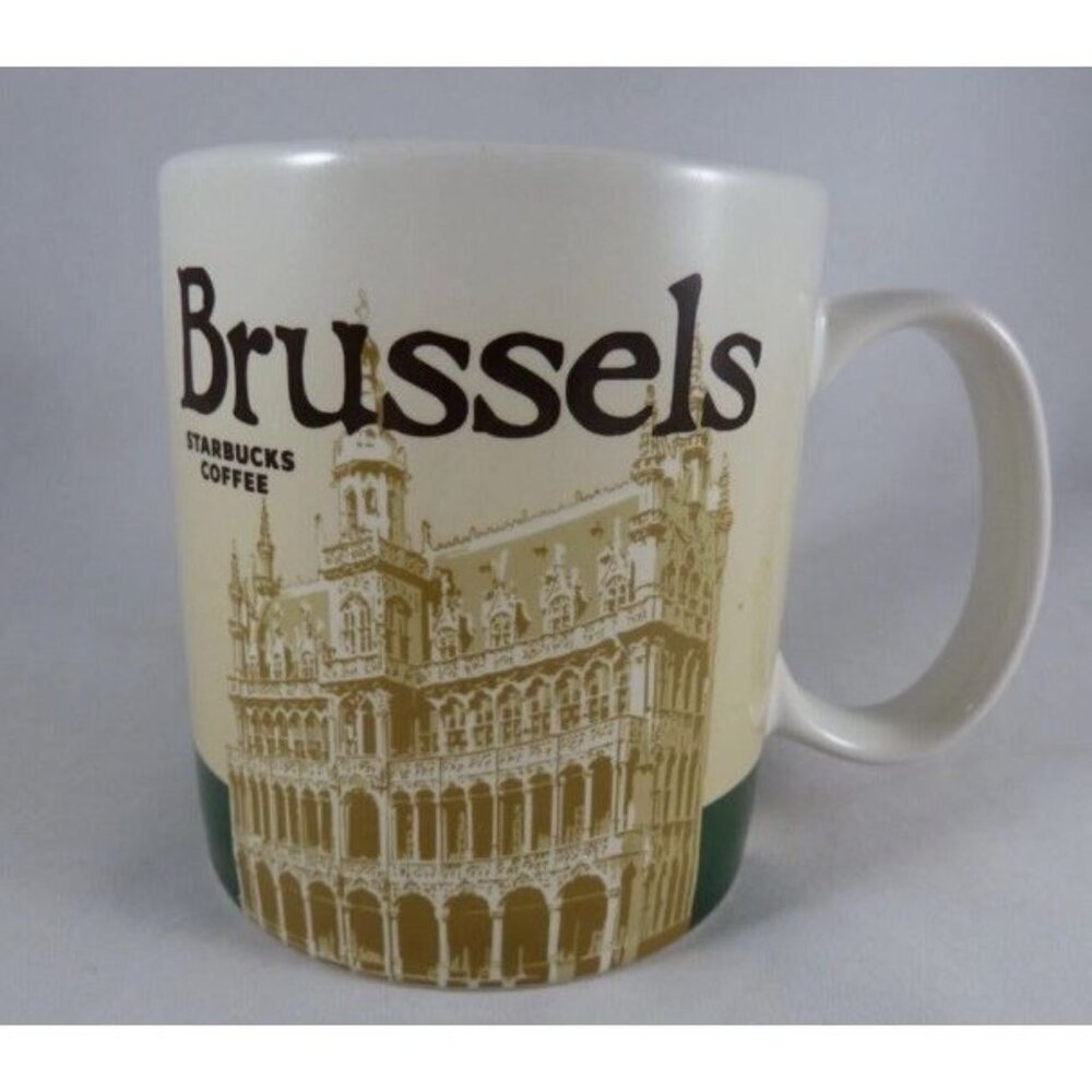 2011 Starbucks Brussels Belgium Global City Icon Coffee Mug Cup Grande 16 Ounce